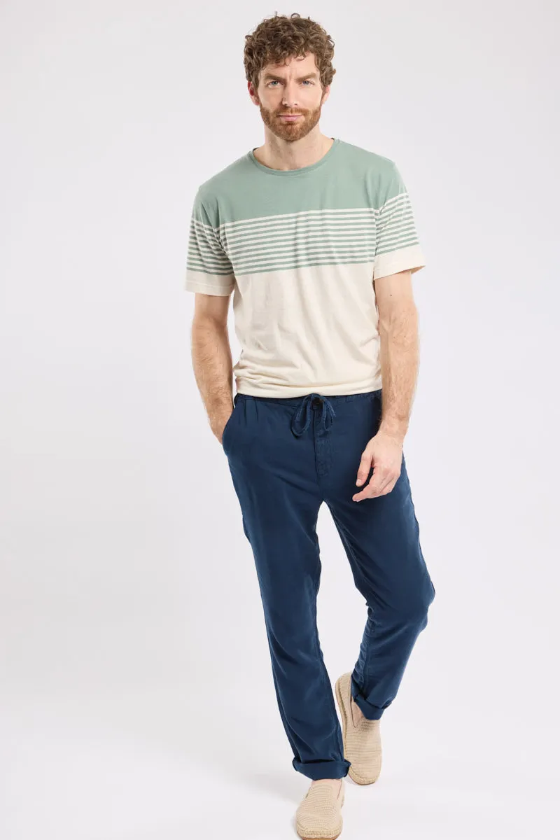armor-lux-collection-deauville-pantalon-homme-taille-lastique-coton-et-lin image 1