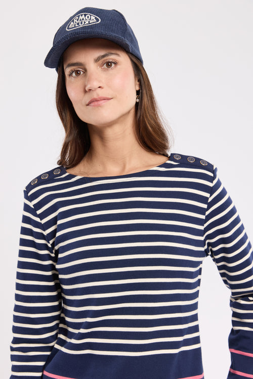 armor-lux-marini-re-femme-coton-interlock-boutons-paules image 3