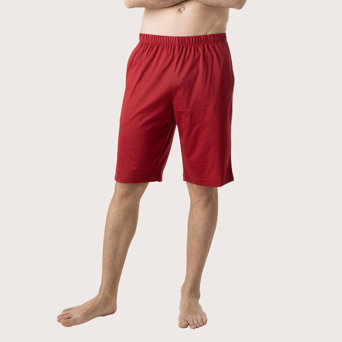 eminence-club-pyjama-court-homme-merceris-col-v-marine-rouge image 5