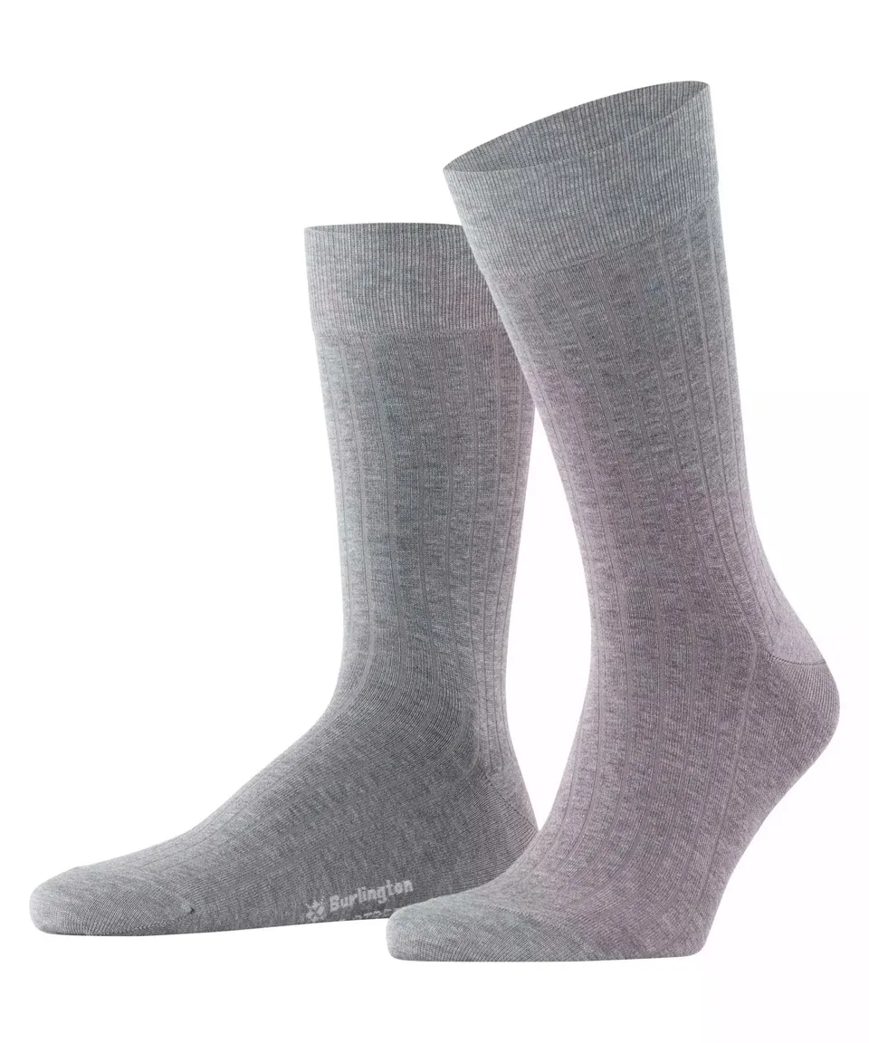 burlington-duke-street-chaussettes-homme-gris-steel-melange-3165-40-46 image 1