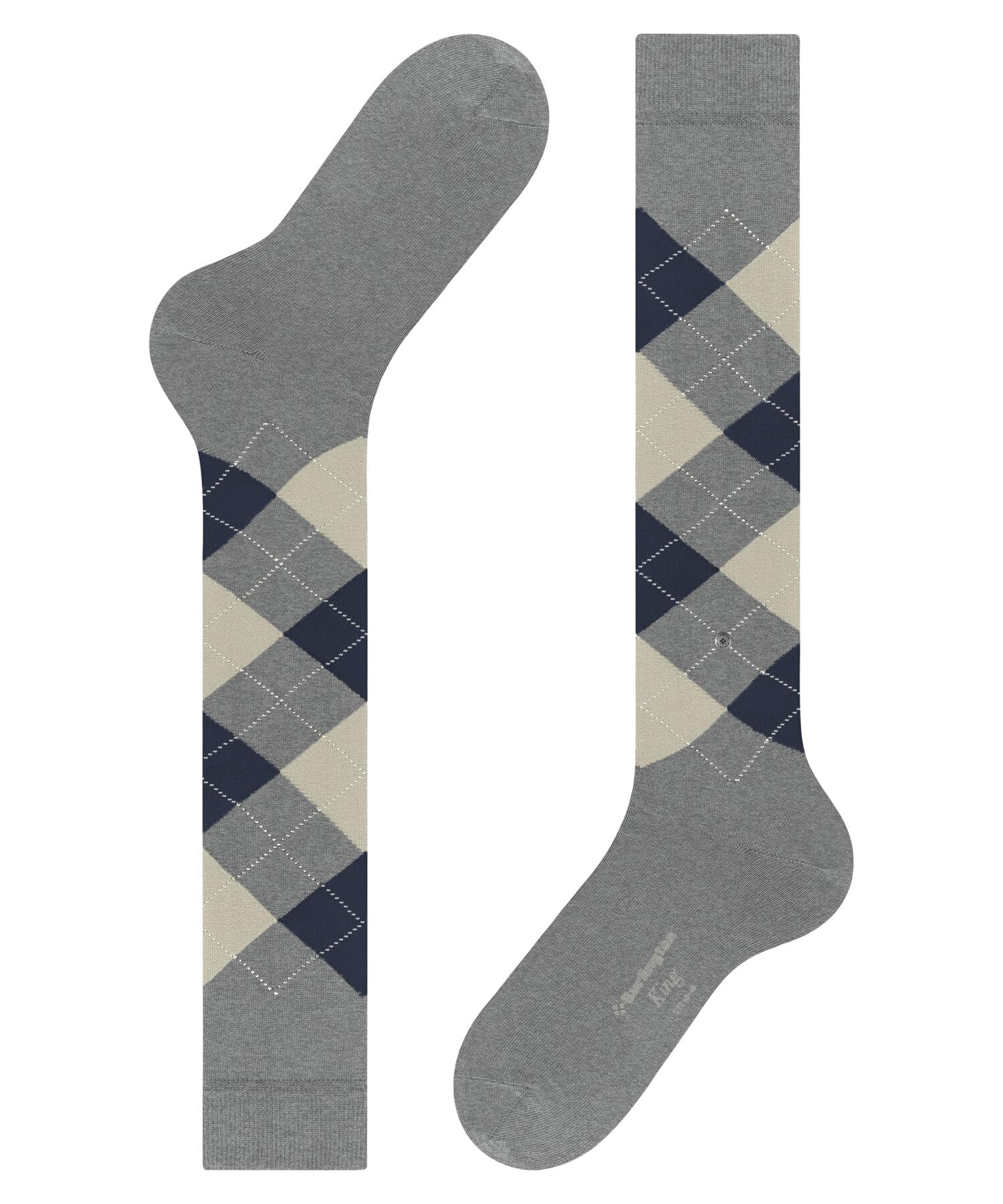 burlington-king-chaussettes-longues-homme-coton-gris-clair-40-46 image 5