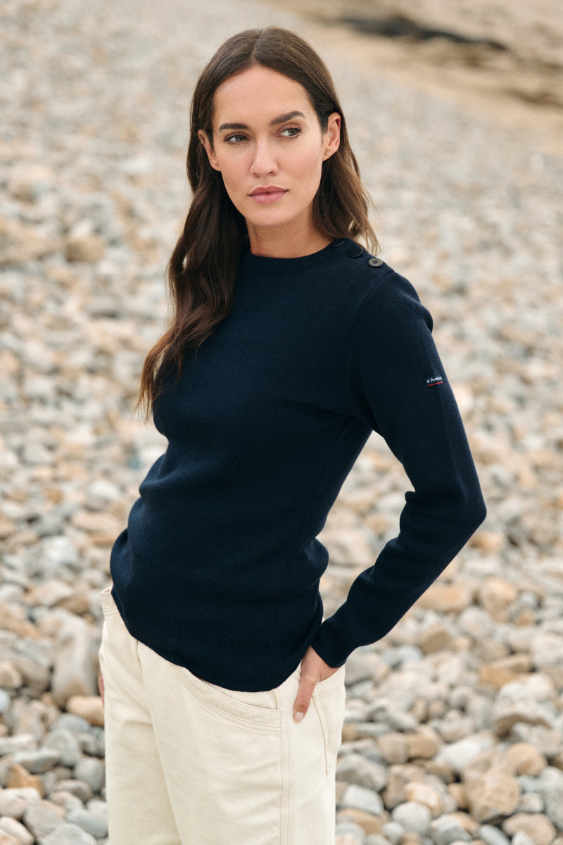 armor-lux-briac-pull-marin-femme-laine-m-rinos image 3