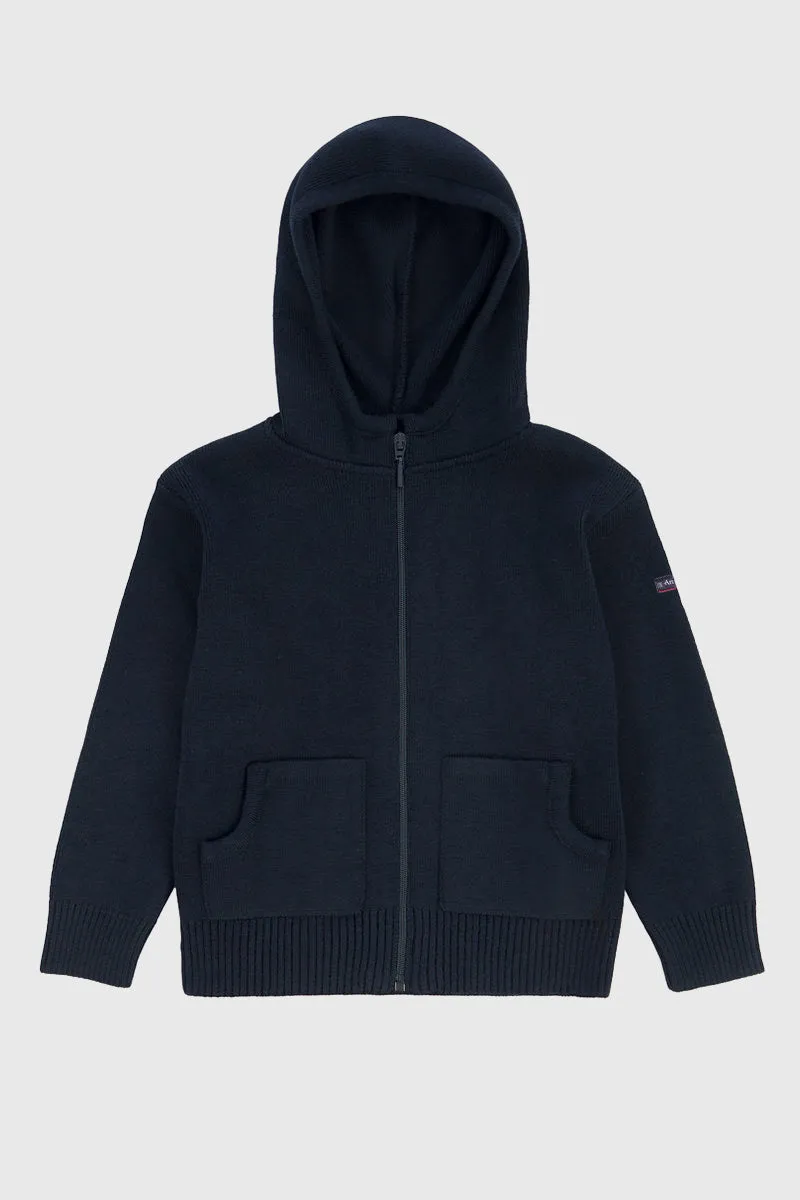 armor-lux-yann-kids-gilet-zipp-enfant-laine-capuche image 1