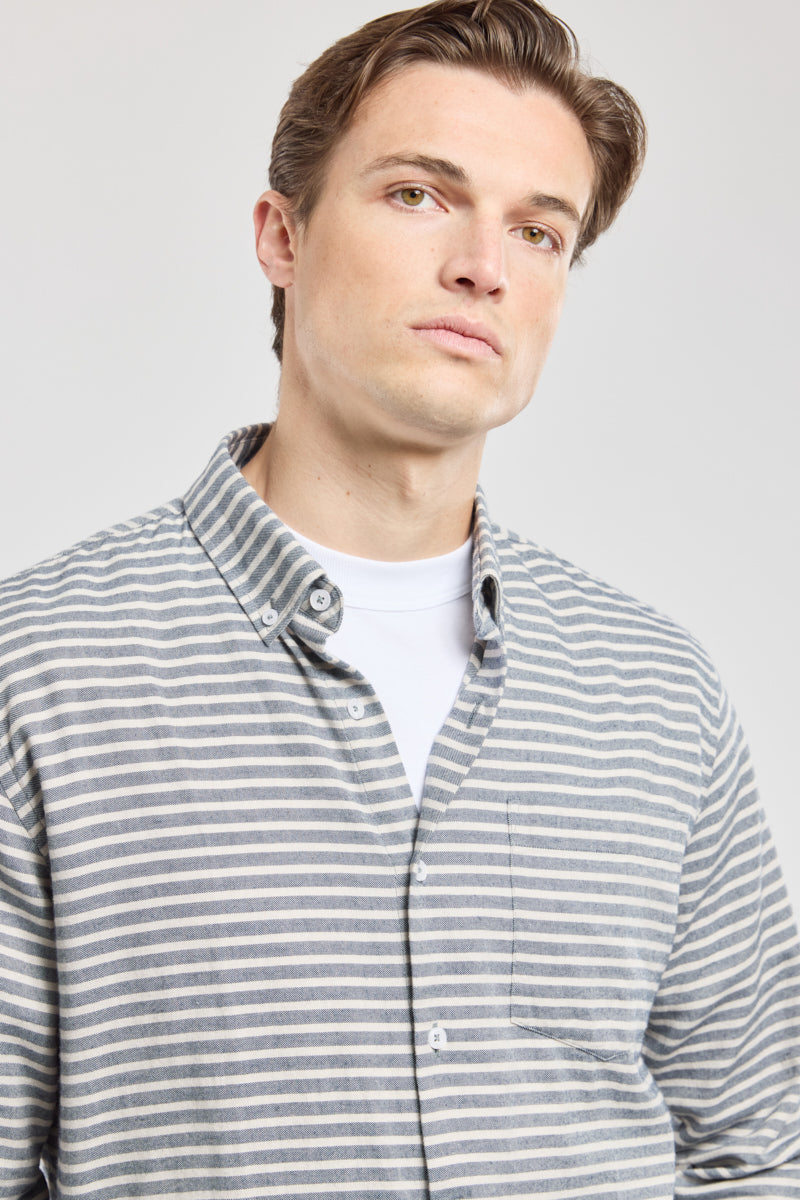 armor-lux-chemise-ray-e-coupe-droite-homme-coton-manches-longues image 2