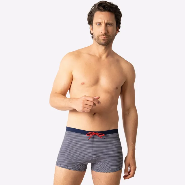 eminence-fait-en-france-boxer-de-bain-homme-fibres-recycl-es-rayures-marine image 1