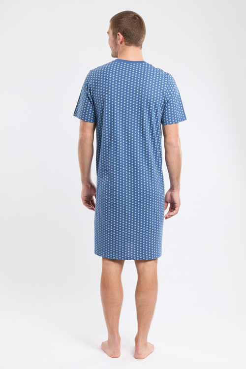 armor-lux-chemise-de-nuit-homme-coton-imprim-pois-g-om-triques image 4
