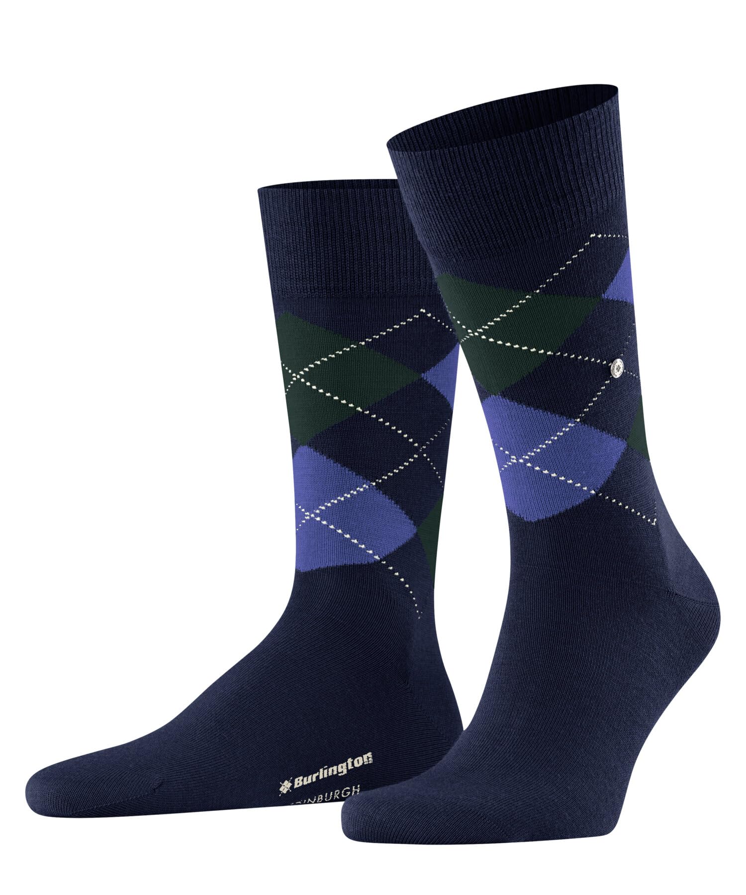 burlington-edinburgh-chaussettes-homme-laine-fantaisie-bleu-royal-6879-40-46 image 1
