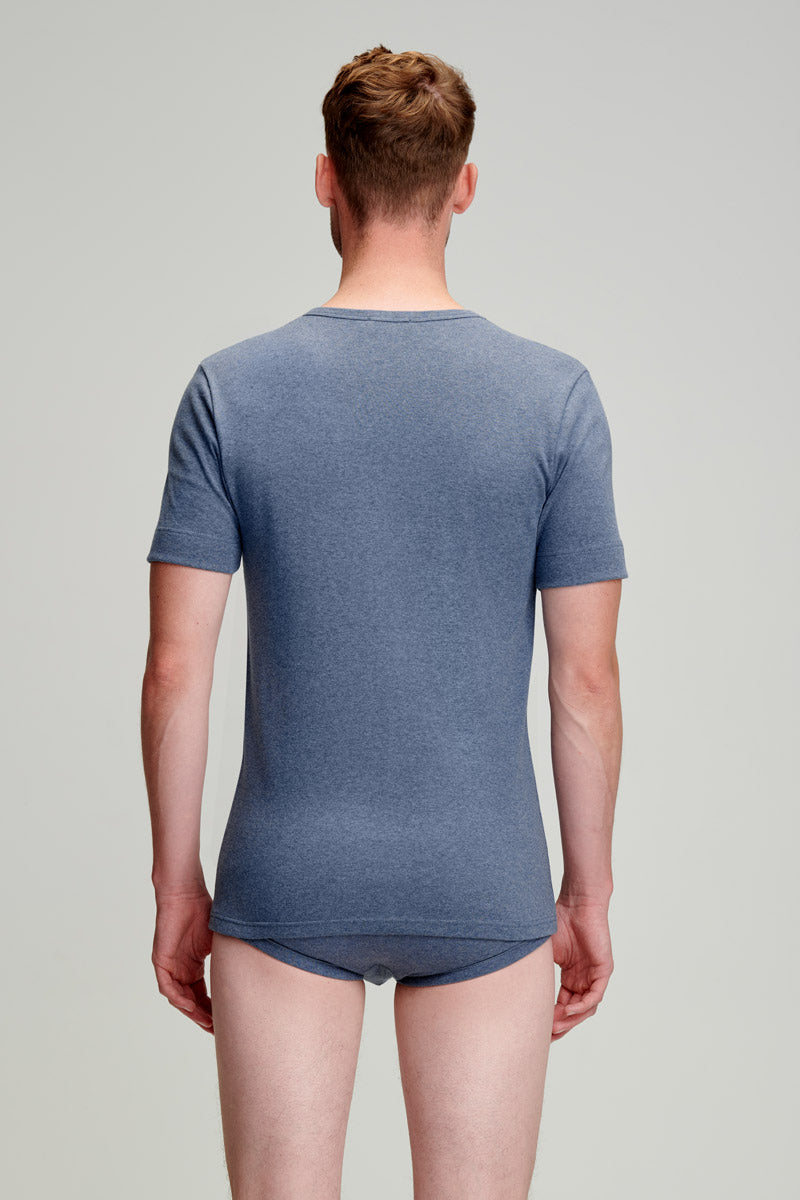 armor-lux-t-shirt-col-v-homme-coton-bio-pais-c-te-1x1 image 2