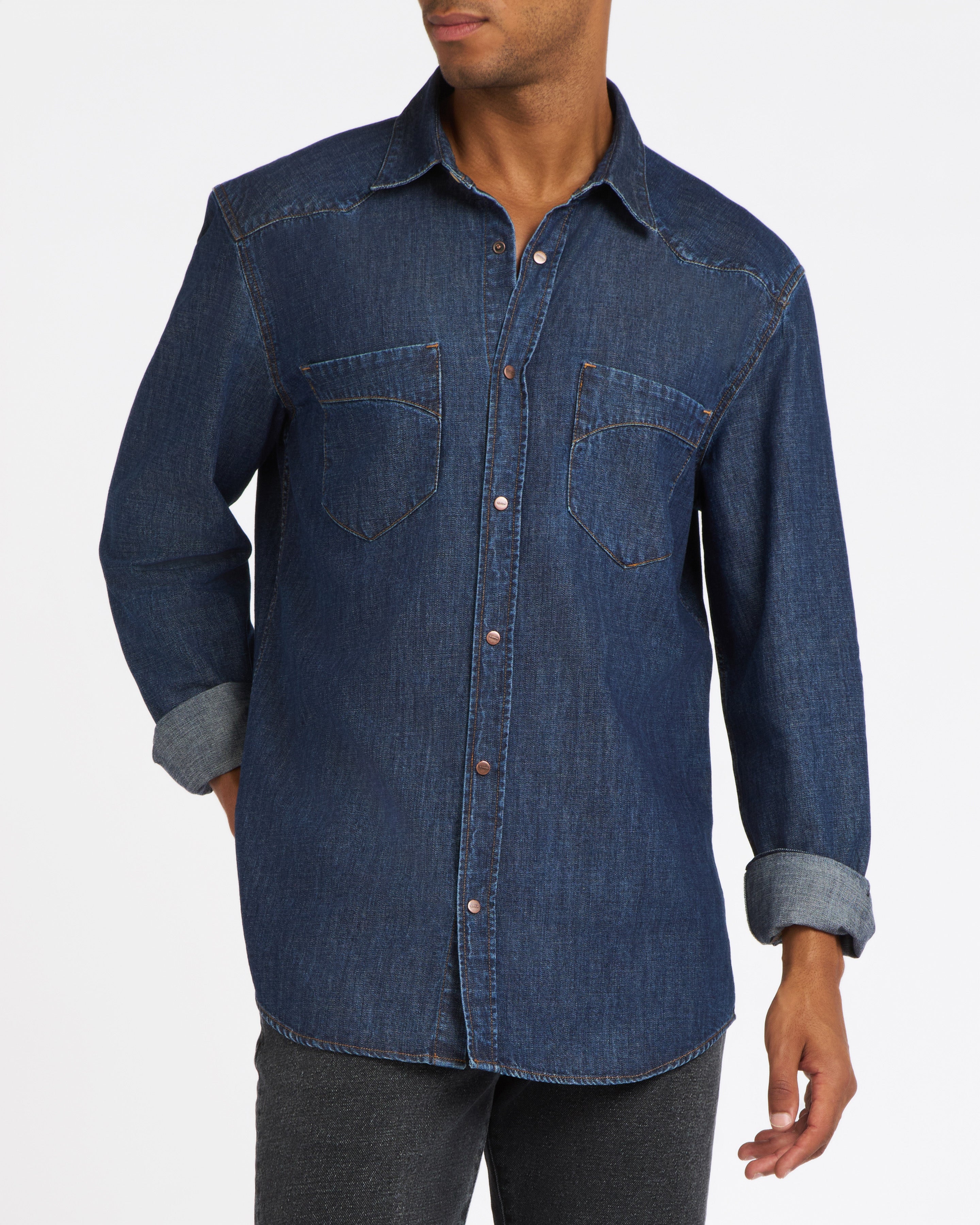 atelier-tuffery-c-vennes-chemise-homme-en-jean-brut-western image 4