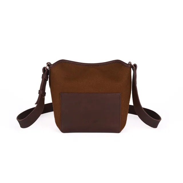atelier-tuffery-sac-bandouli-re-chocolat-cuir-pleine-fleur-laine-fran-aise image 1