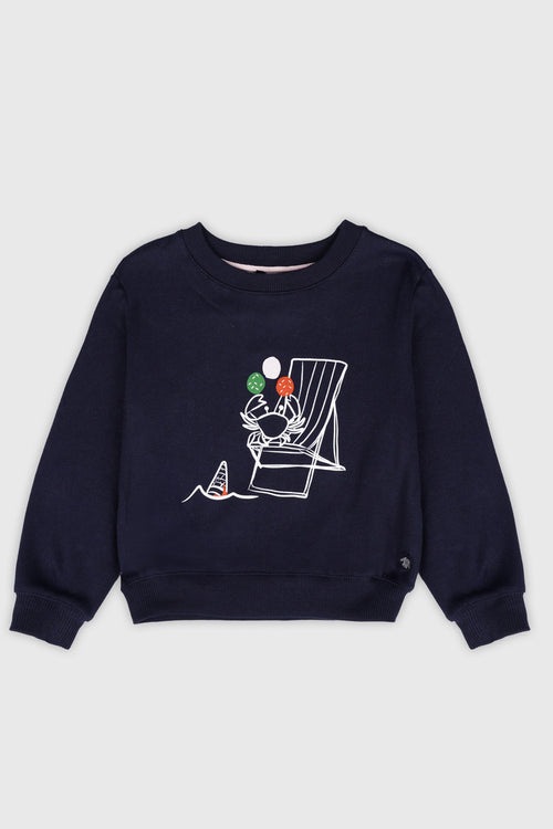 armor-lux-h-ritage-sweatshirt-enfant-fille-manches-bouffantes-en-coton image 2