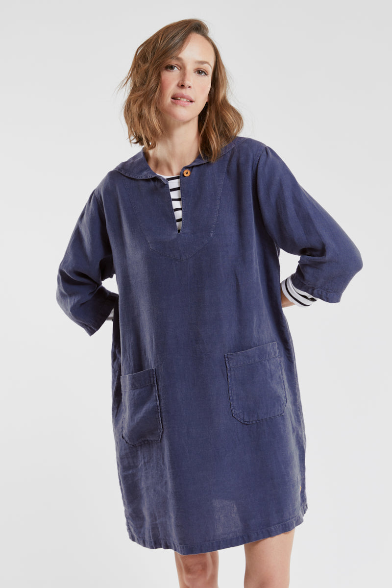 armor-lux-robe-vareuse-h-ritage-femme-lin-100-manches-3-4 image 3