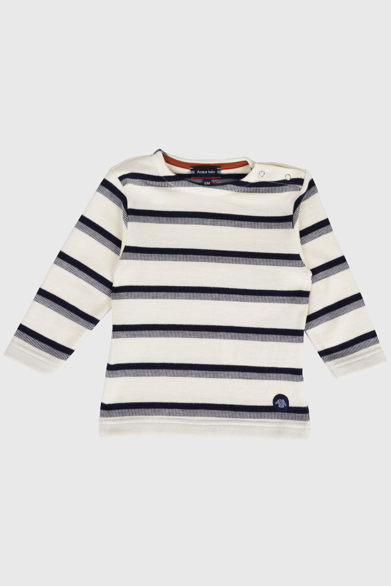 armor-lux-marini-re-jacquard-b-b-coton-l-ger-manches-longues image 1