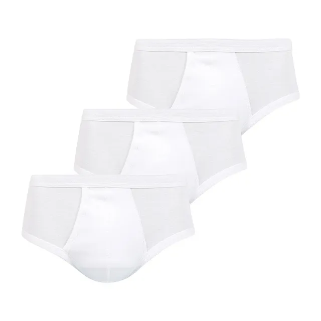 eminence-lot-de-3-slips-homme-taille-haute-ouvert-pur-coton-premium image 1