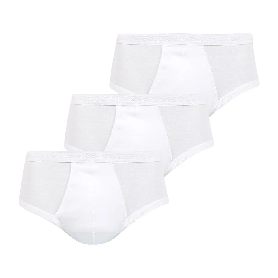 eminence-lot-de-3-slips-homme-taille-haute-ouvert-pur-coton-premium image 1