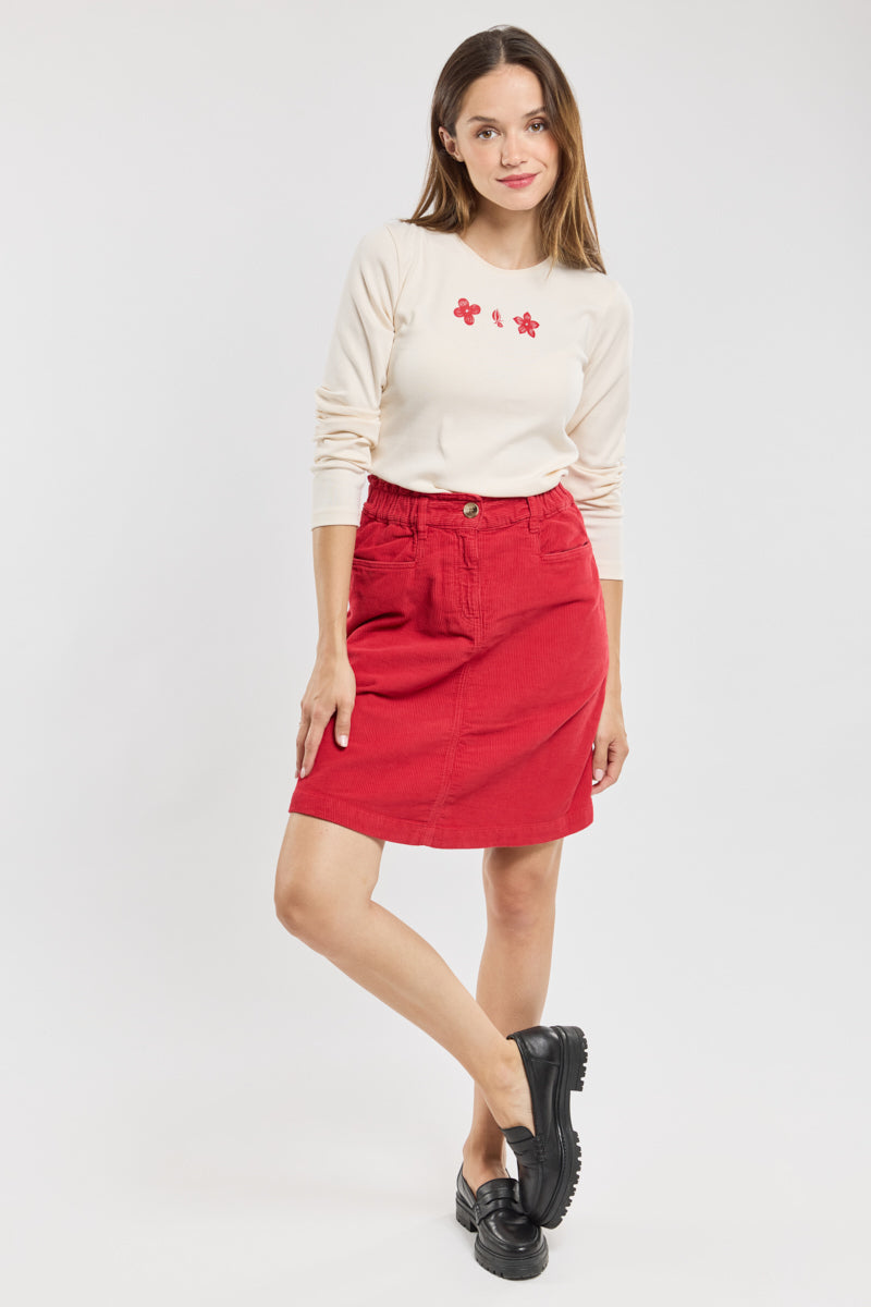 armor-lux-t-shirt-fleurs-femme-manches-longues-coton image 3