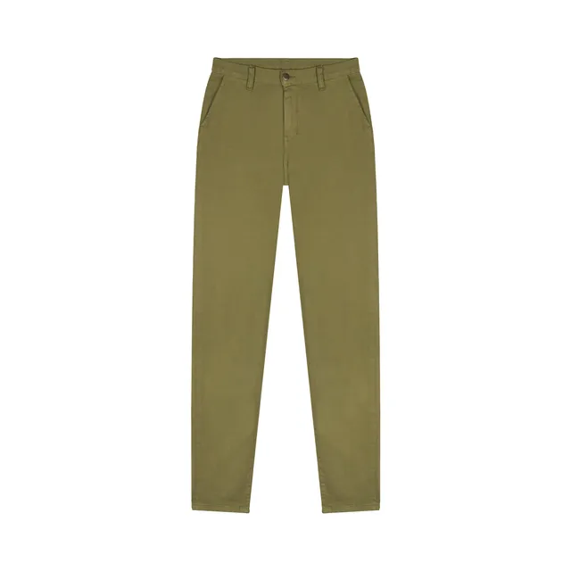 atelier-tuffery-chino-femme-l-onie-taille-haute-vert-kaki image 1