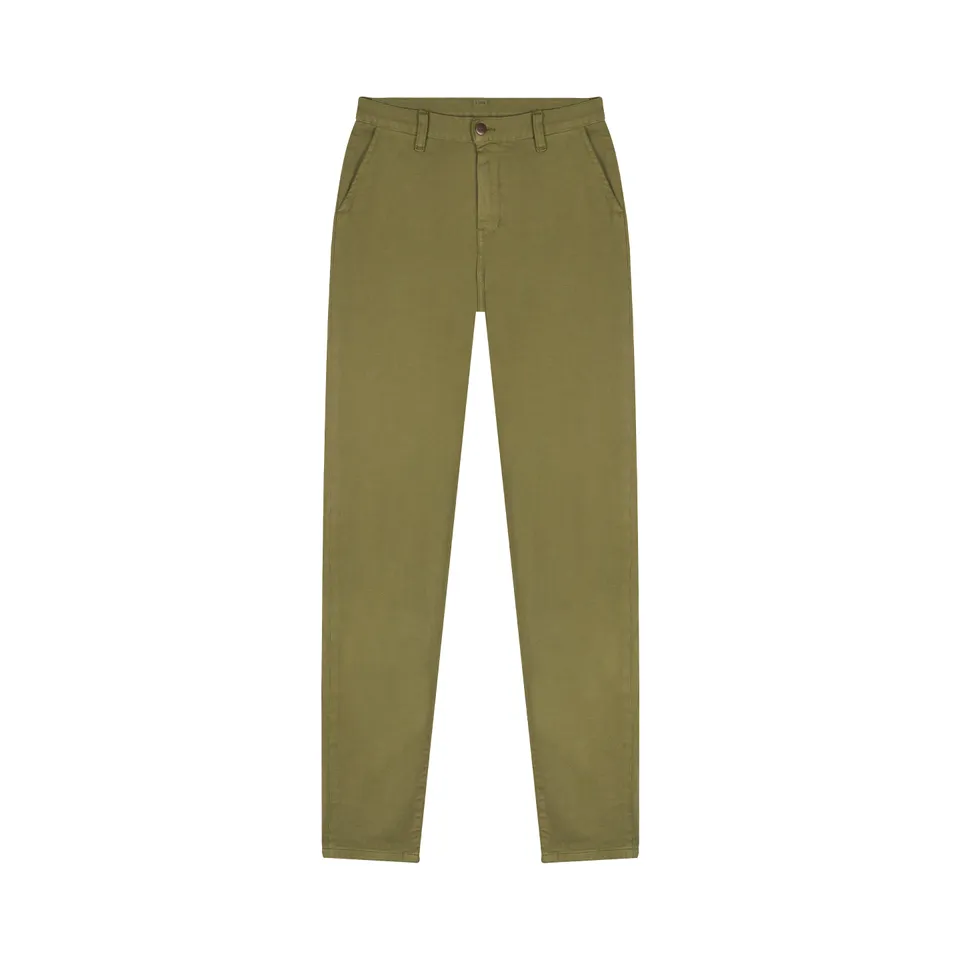 atelier-tuffery-chino-femme-l-onie-taille-haute-vert-kaki image 1