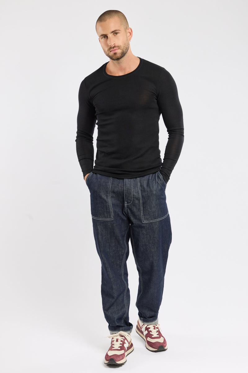 armor-lux-t-shirt-manches-longues-laine-et-soie-homme image 3