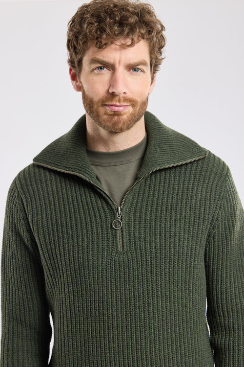 armor-lux-heritage-pull-homme-col-zipp-laine image 3