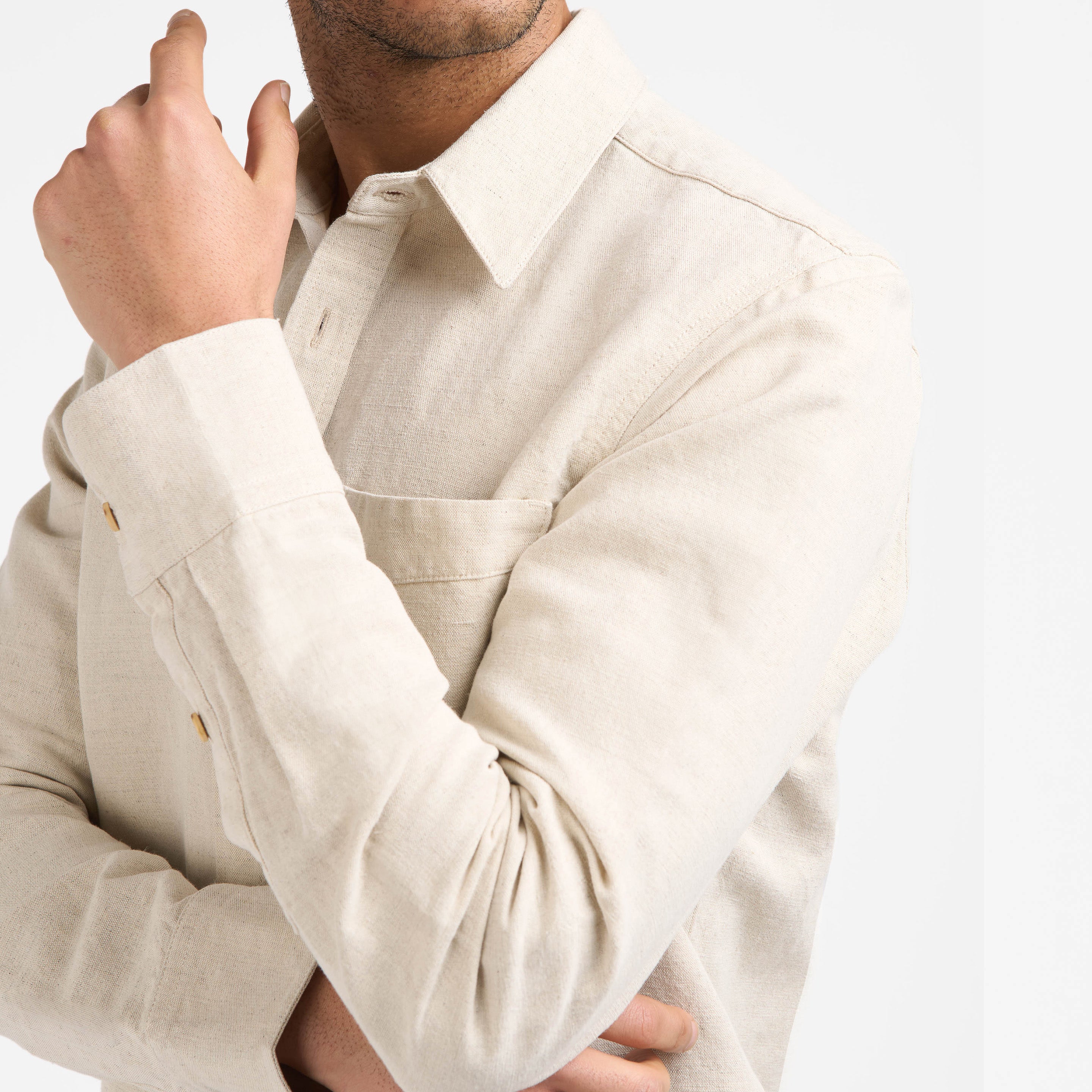 atelier-tuffery-aubrac-chemise-homme-droite-chanvre-naturel image 2