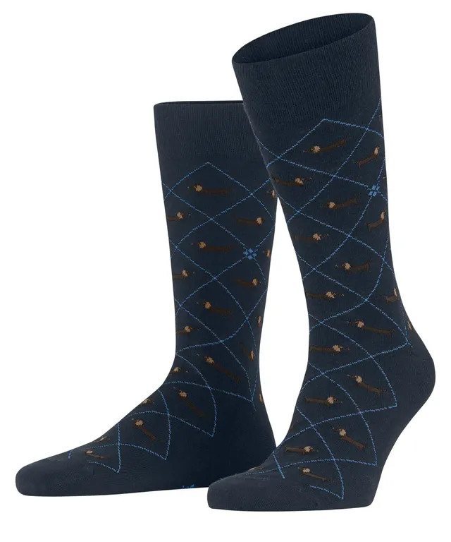 burlington-dachshund-chaussettes-homme-bleu-marine-6120-40-46-coton-fantaisie image 1