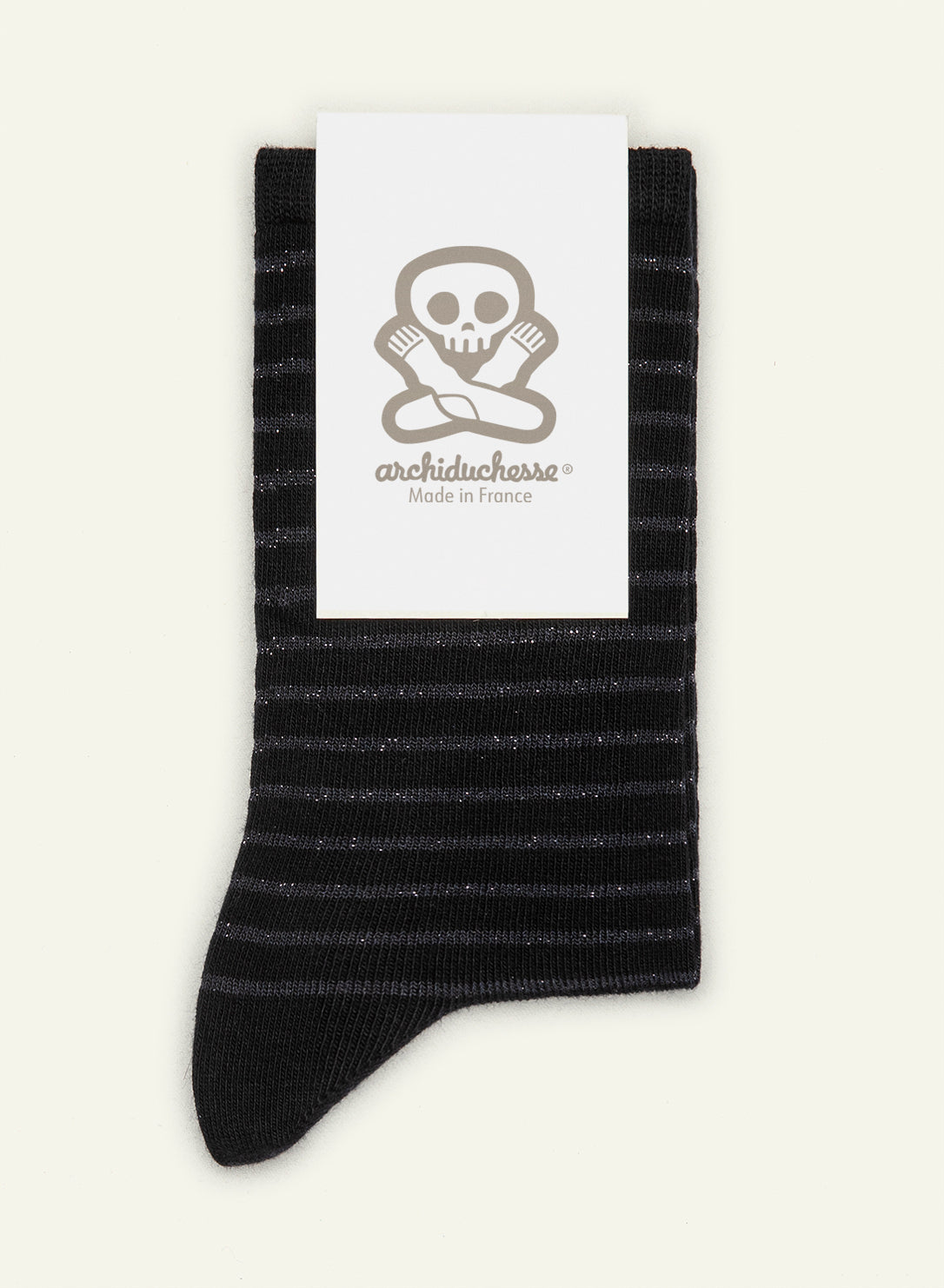archiduchesse-voie-lact-e-chaussettes-courtes-fantaisie-lurex-argent image 3