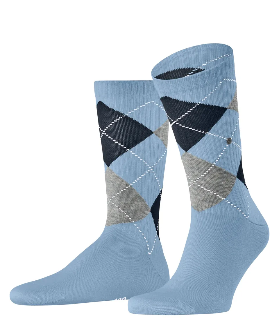 burlington-rib-court-chaussettes-homme-coton-unies-bleu-crystal-bl-6290-40-46 image 1