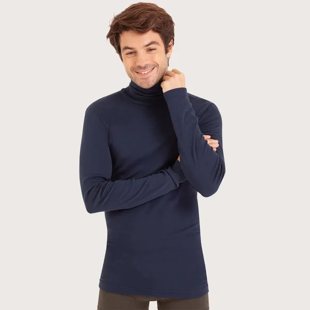eminence-tee-shirt-col-roul-manches-longues-homme-pur-coton image 1