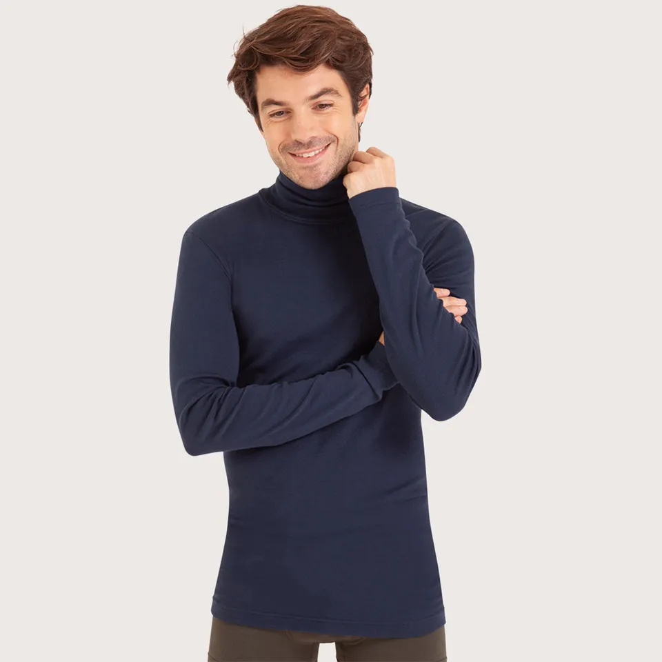 eminence-tee-shirt-col-roul-manches-longues-homme-pur-coton image 1