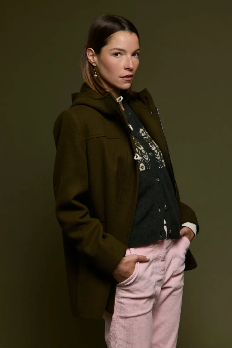 armor-lux-h-ritage-duffle-coat-femme-drap-laine-vert-for-t-zipp image 1