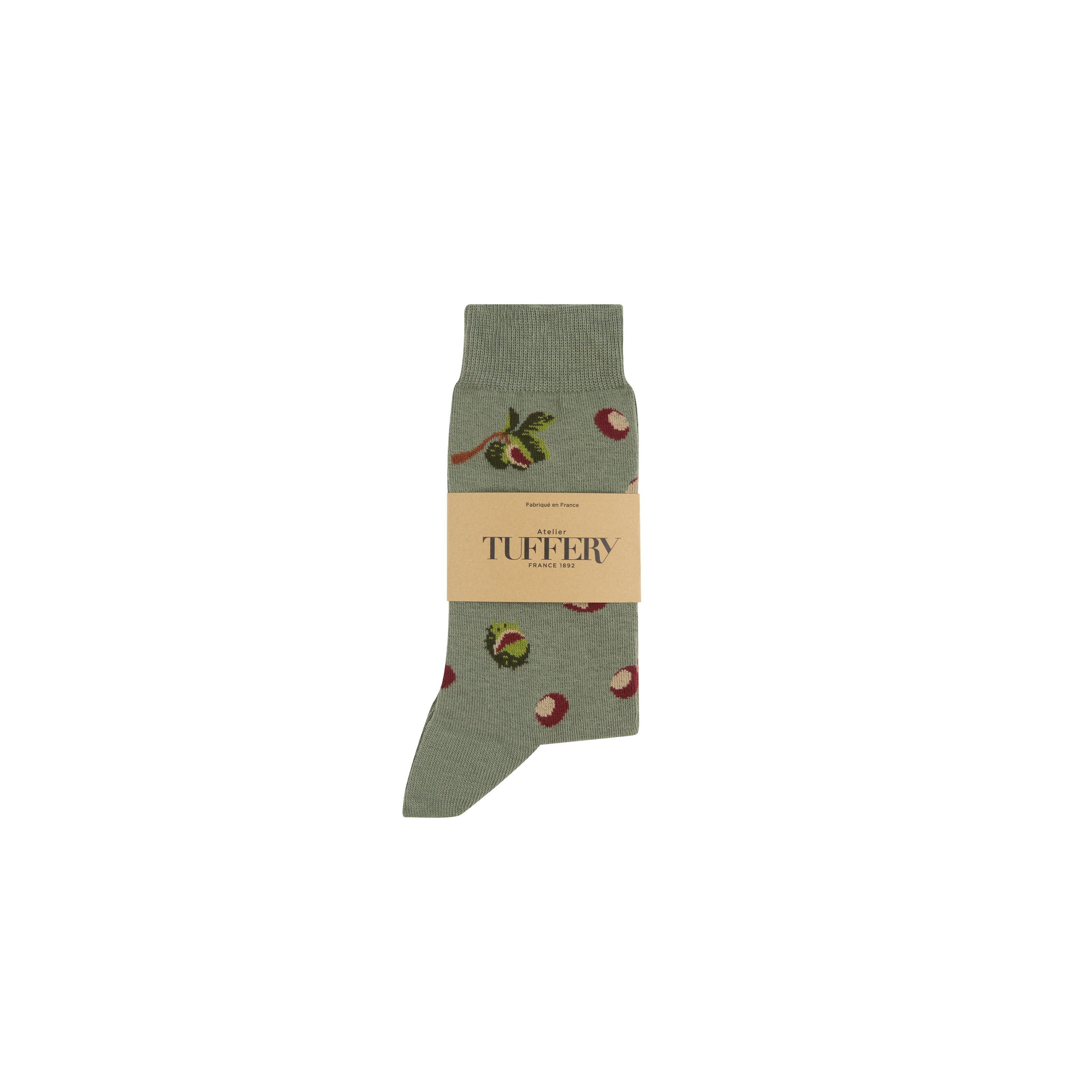 atelier-tuffery-causses-chaussettes-fines-unisexes-kaki image 2