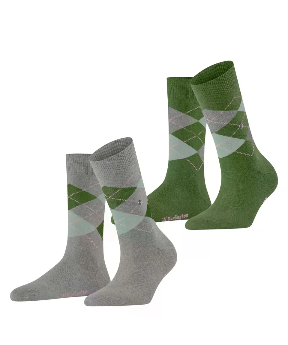 burlington-everyday-argyle-chaussettes-opaques-femme-coton-biologique image 1
