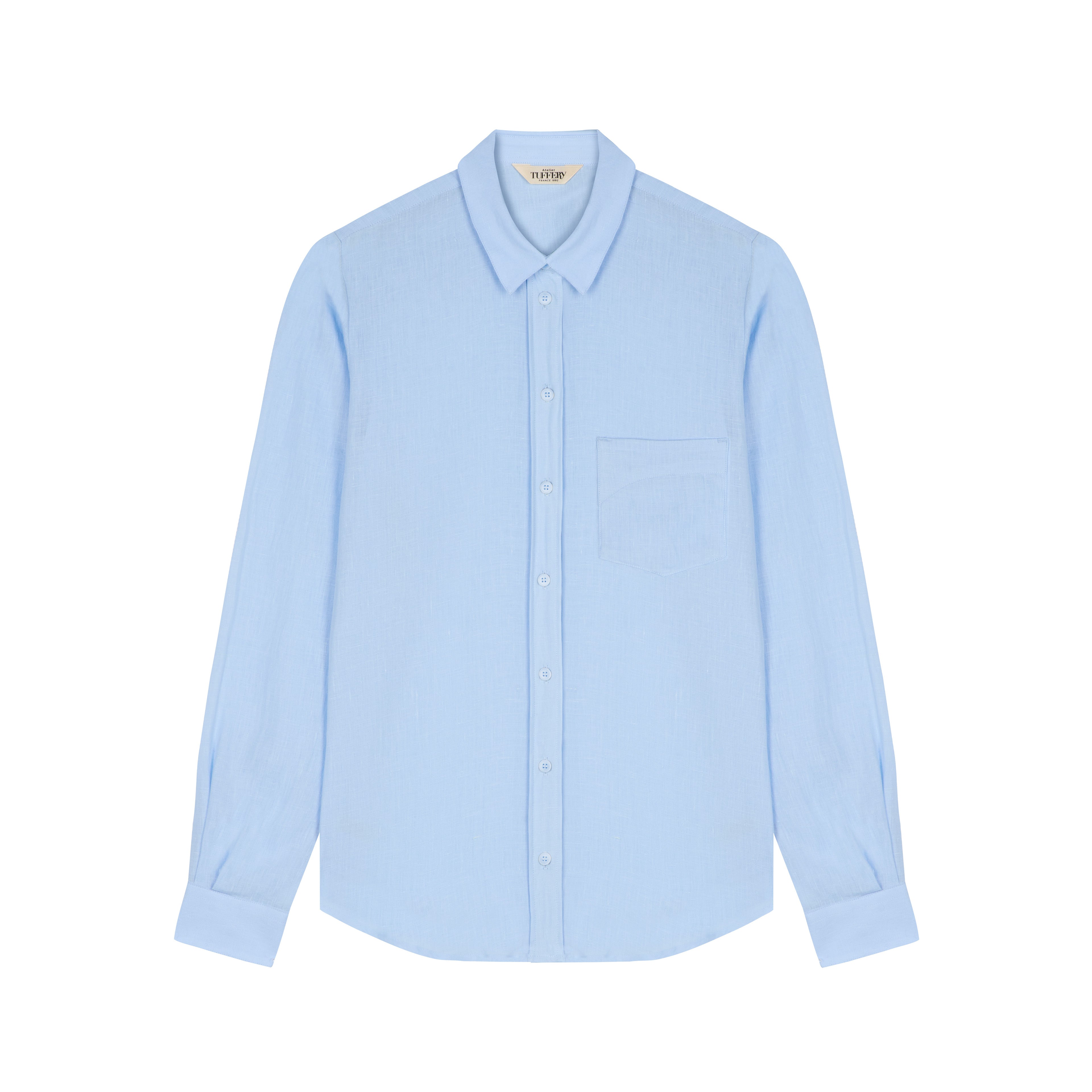 atelier-tuffery-chemise-femme-aubrac-droite-lin-fran-ais-bleu-clair image 1