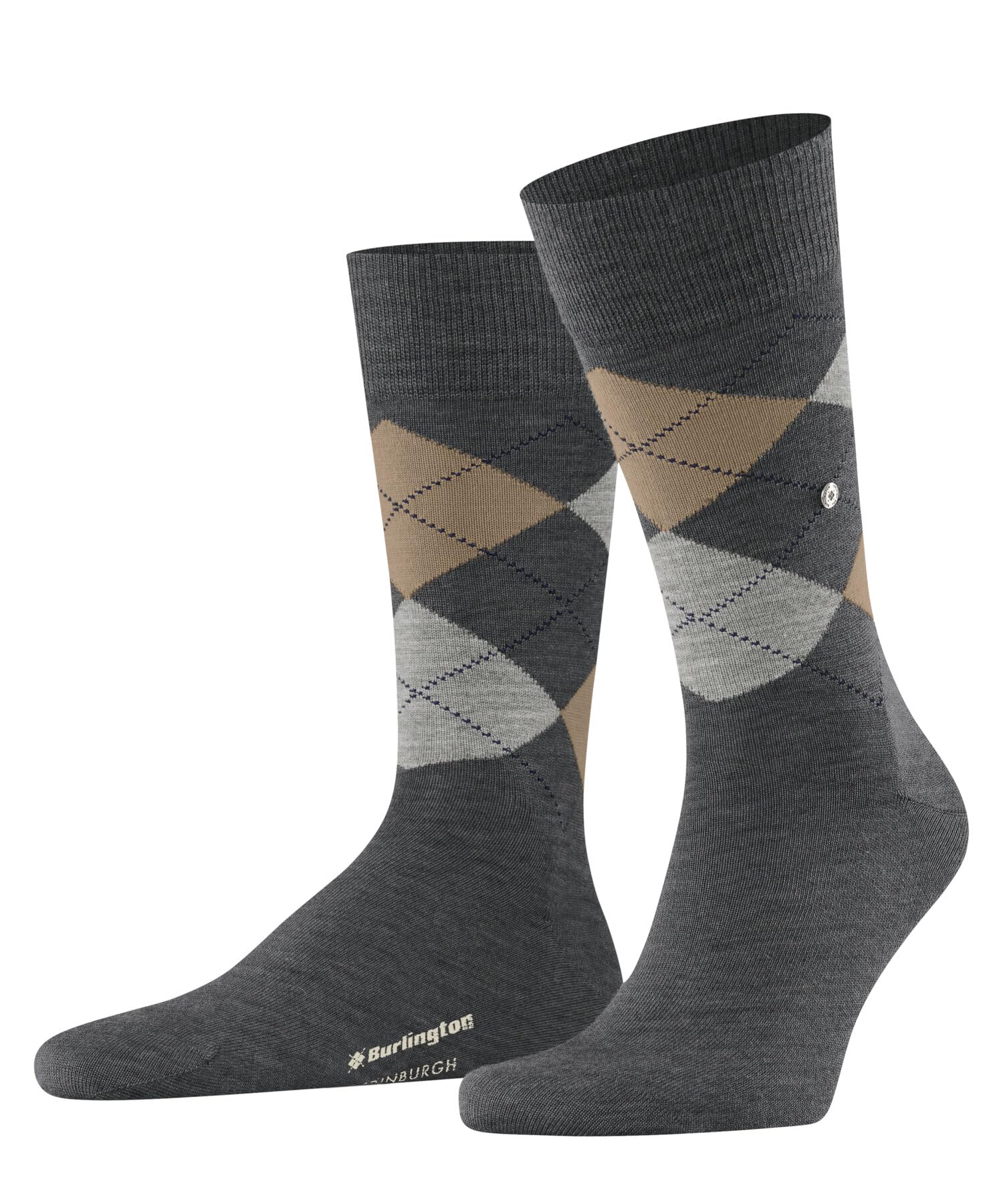 burlington-edinburgh-chaussettes-homme-laine-gris-dark-grey-3070-40-46 image 1