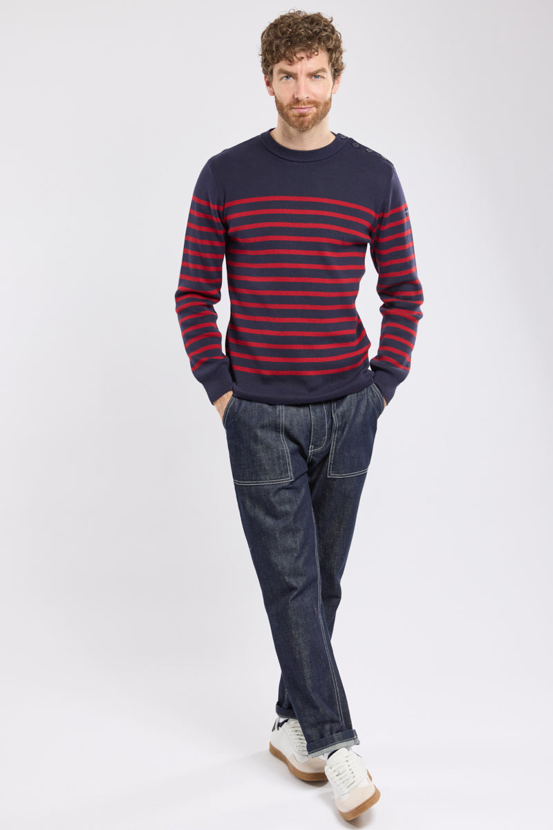armor-lux-groix-pull-marin-ray-homme-coton-2 image 3