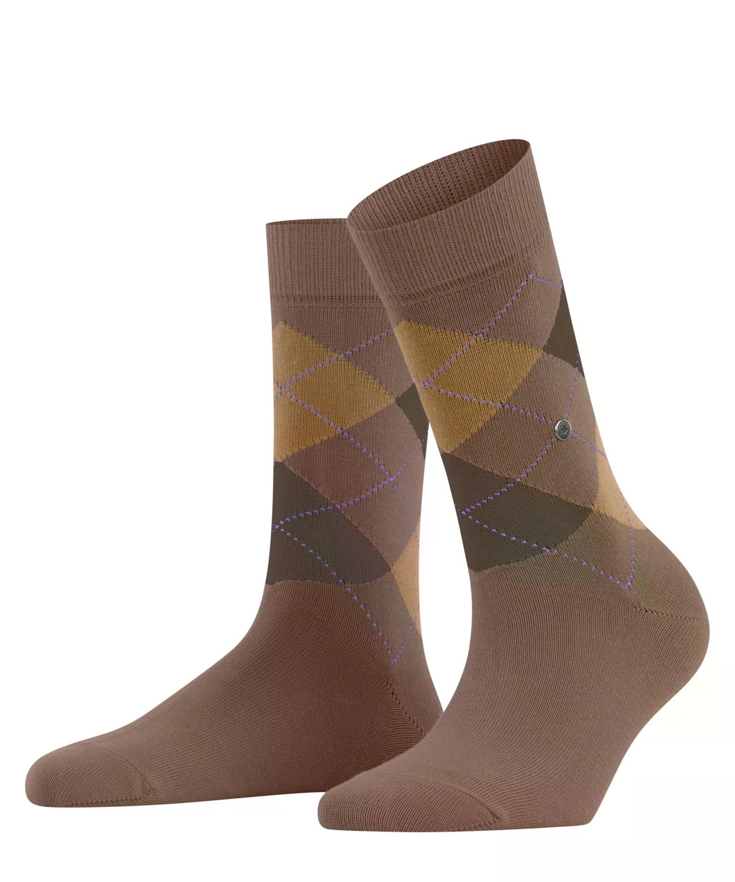 burlington-queen-chaussettes-femme-coton-fantaisie-marron-nougat-5020-36-41 image 1