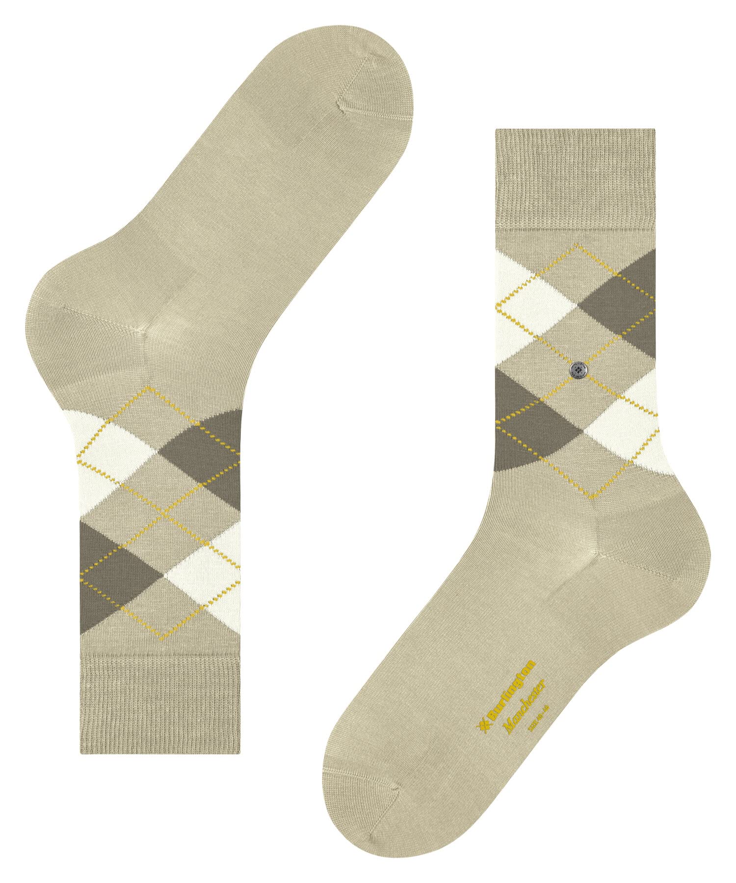 burlington-manchester-chaussettes-homme-coton-argyle-beige-gravel-40-46 image 7