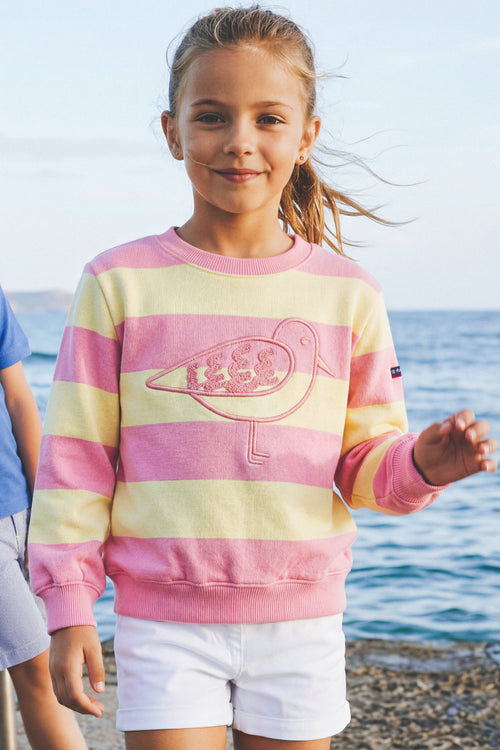 armor-lux-kids-sweatshirt-ray-enfant-coton-mouette image 2