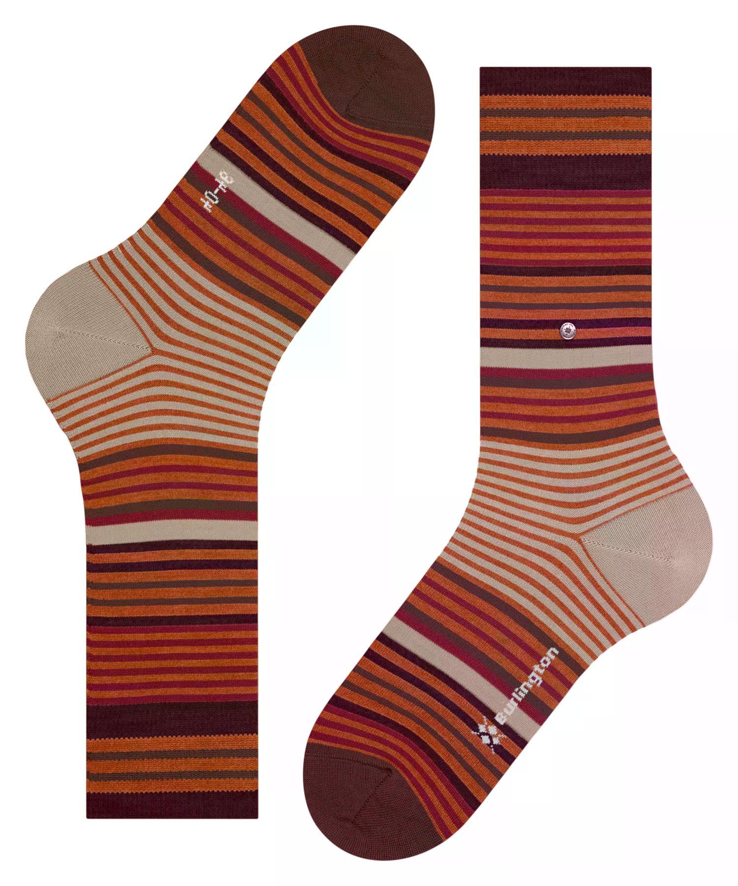 burlington-stripe-chaussettes-homme-laine-fantaisie-rouge-marigold-8916-40-46 image 5