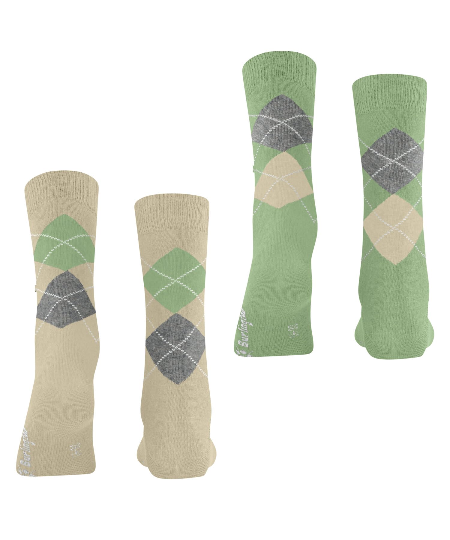burlington-everyday-argyle-w-so-beige-cream-36-41-2-paires image 2