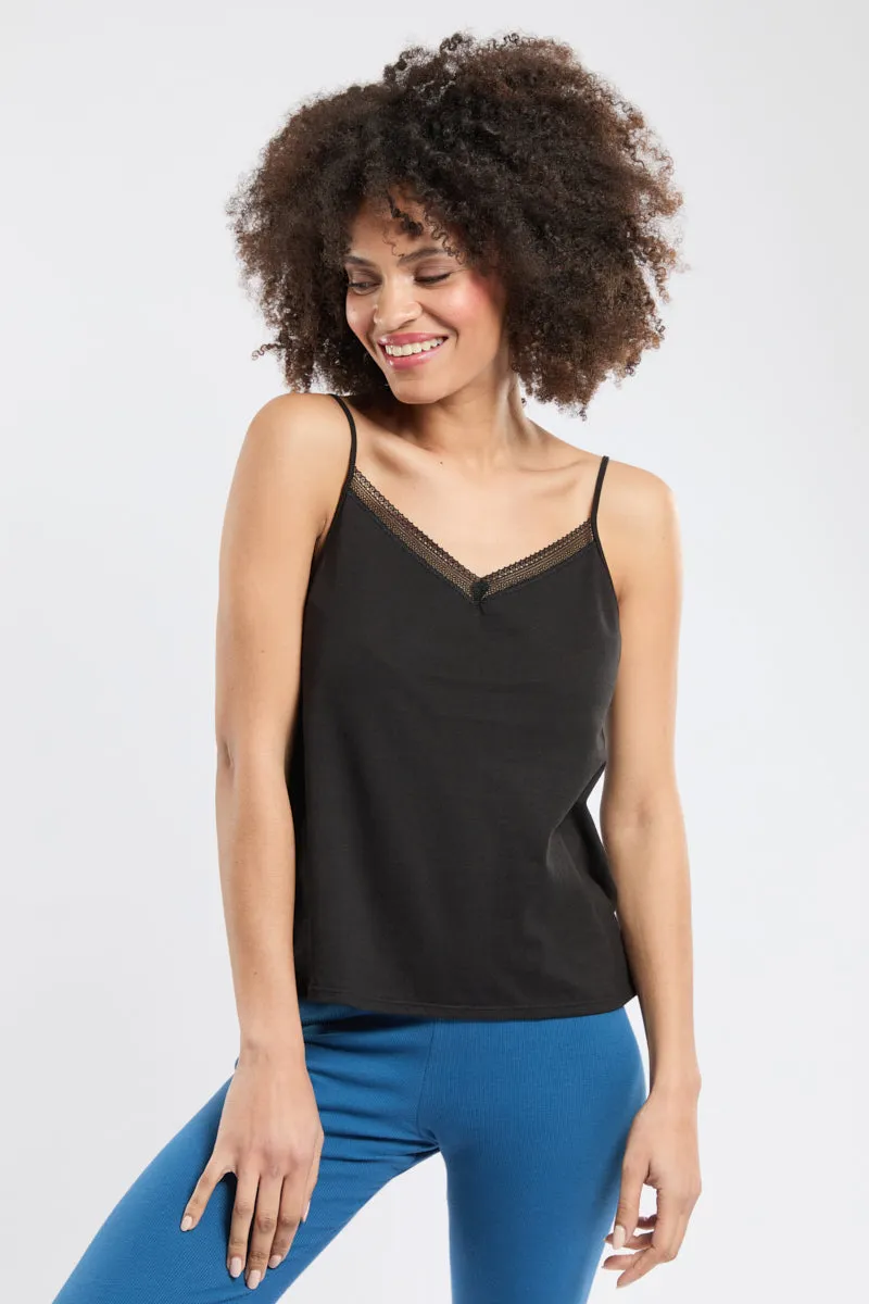 armor-lux-caraco-femme-col-v-dentelle-coton-bio image 1