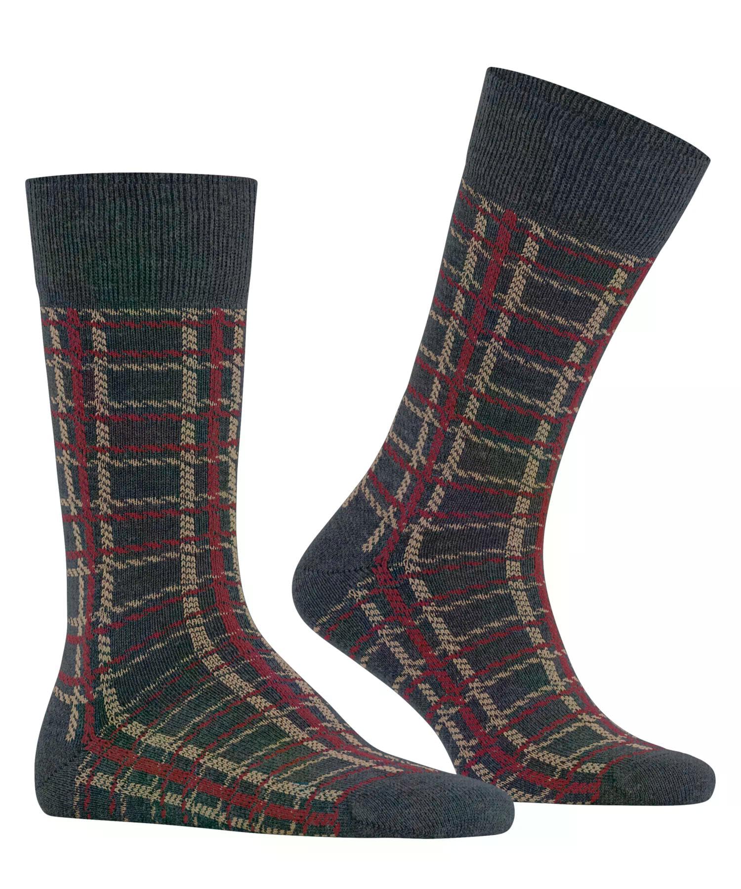 burlington-grid-chaussettes-homme-coton-cachemire-navy-melange-6127-40-46 image 5