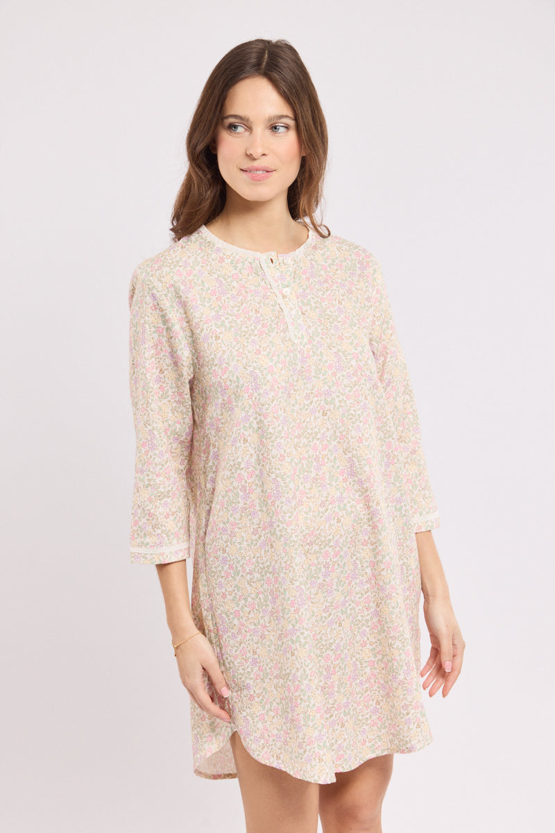 armor-lux-chemise-de-nuit-fleurs-sauvages-coton-femme image 3