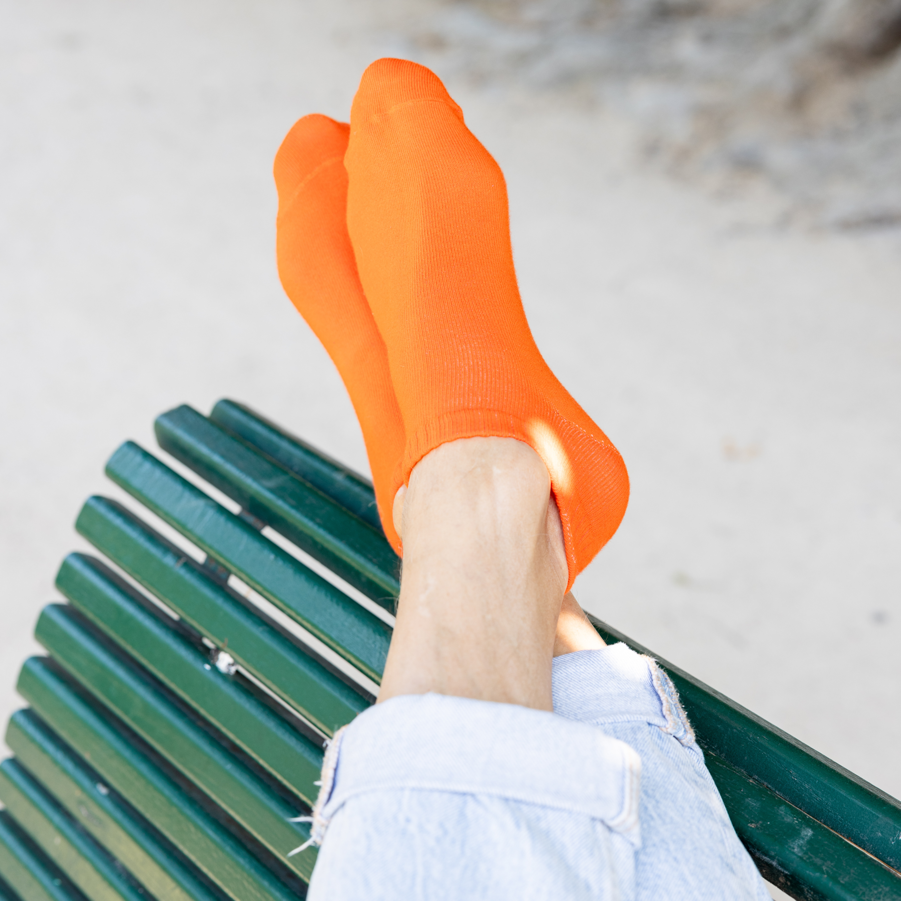archiduchesse-socquette-basse-orange-mandarine-coton-unisexe image 4