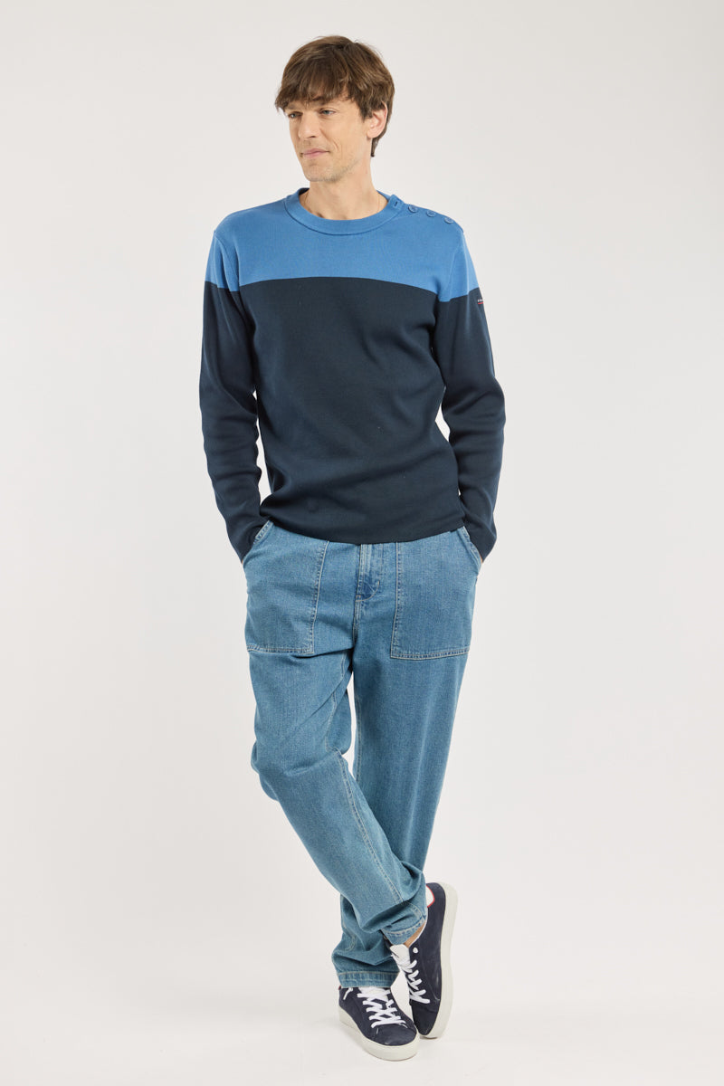 armor-lux-pull-marin-bicolore-homme-coton image 3