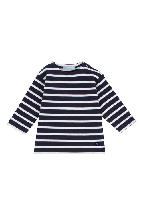 armor-lux-loctudy-t-shirt-b-b-marini-re-manches-longues-coton-pais image 2