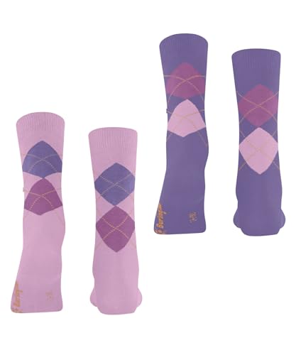 burlington-everyday-argyle-chaussettes-femme-2-paires-rose-berry-pool-8394-36-41 image 7