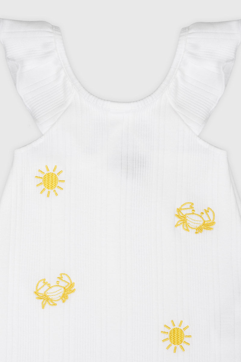 armor-lux-robe-sans-manche-b-b-coton-et-modal-crabes image 2
