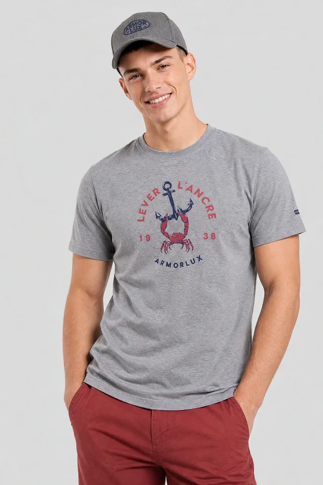 t-shirt-armor-lux-h-ritage-homme-lever-l-ancre-coton-l-ger-160g image 1